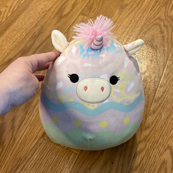 Squishmallows Bexley  the Easter Egg Unicorn Plush 8” Pastel Colors - Picture 1 of 10